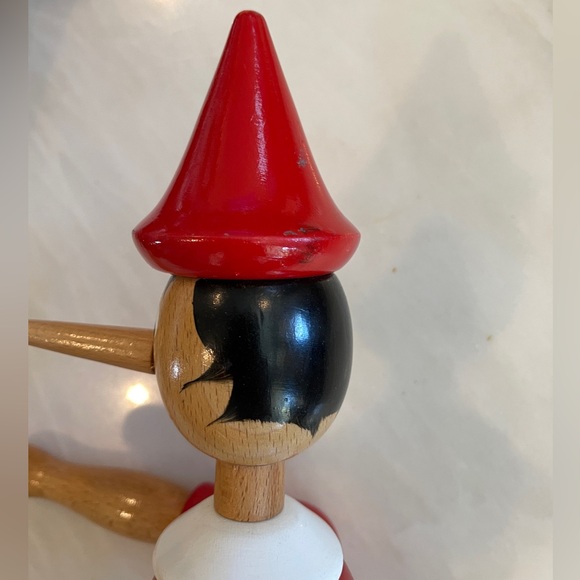 Garanzia Di Qualita Vtg Pinocchio Wooden Doll Made in Italy - 20"H Hand Painted - Picture 5 of 12